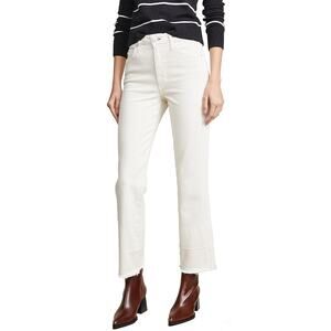 AMO size 27 Denim High Rise Bella White Oak Jeans W/ Undone Hem For Women